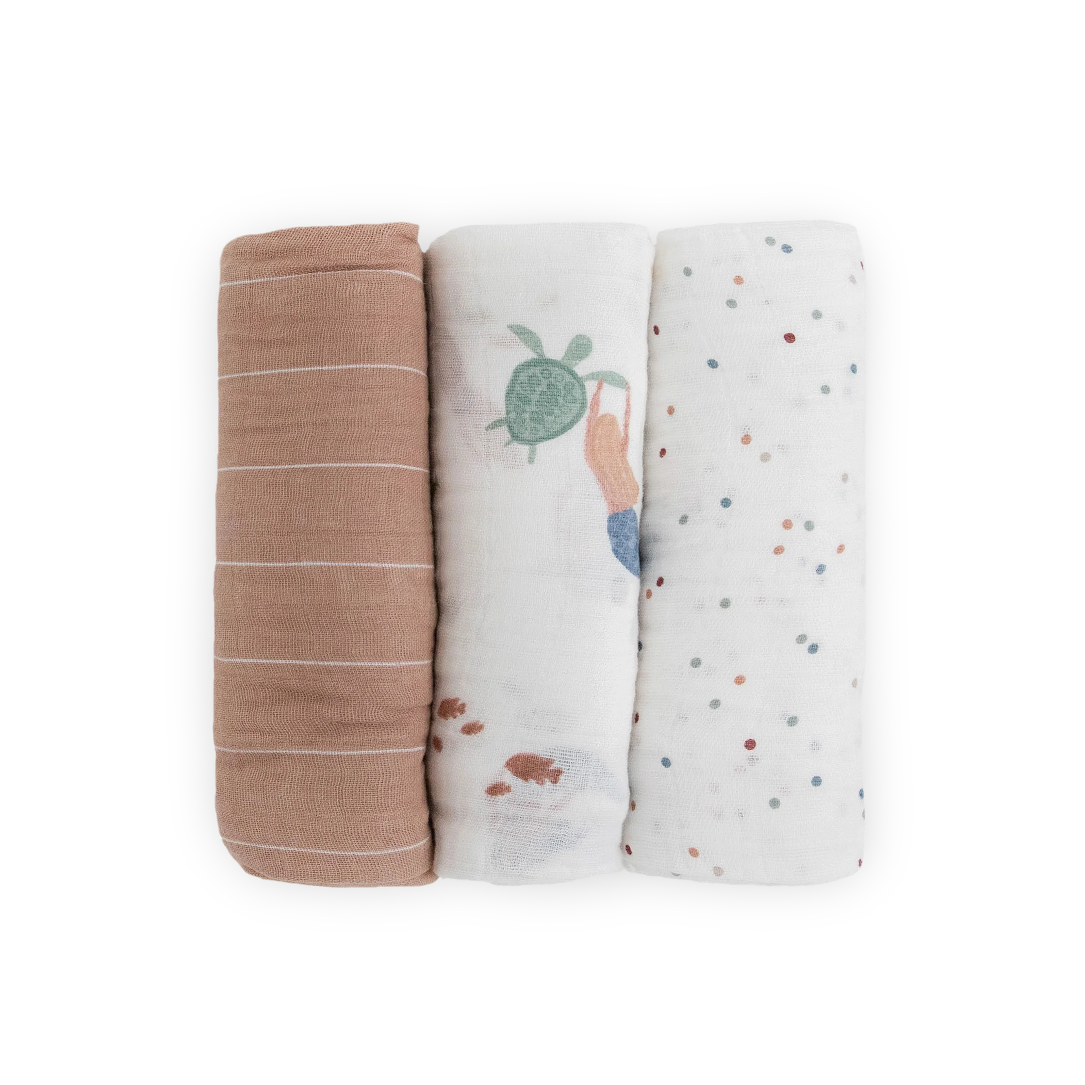 Cotton Muslin Swaddle Blanket 3 Pack - Mermaids - Image 8