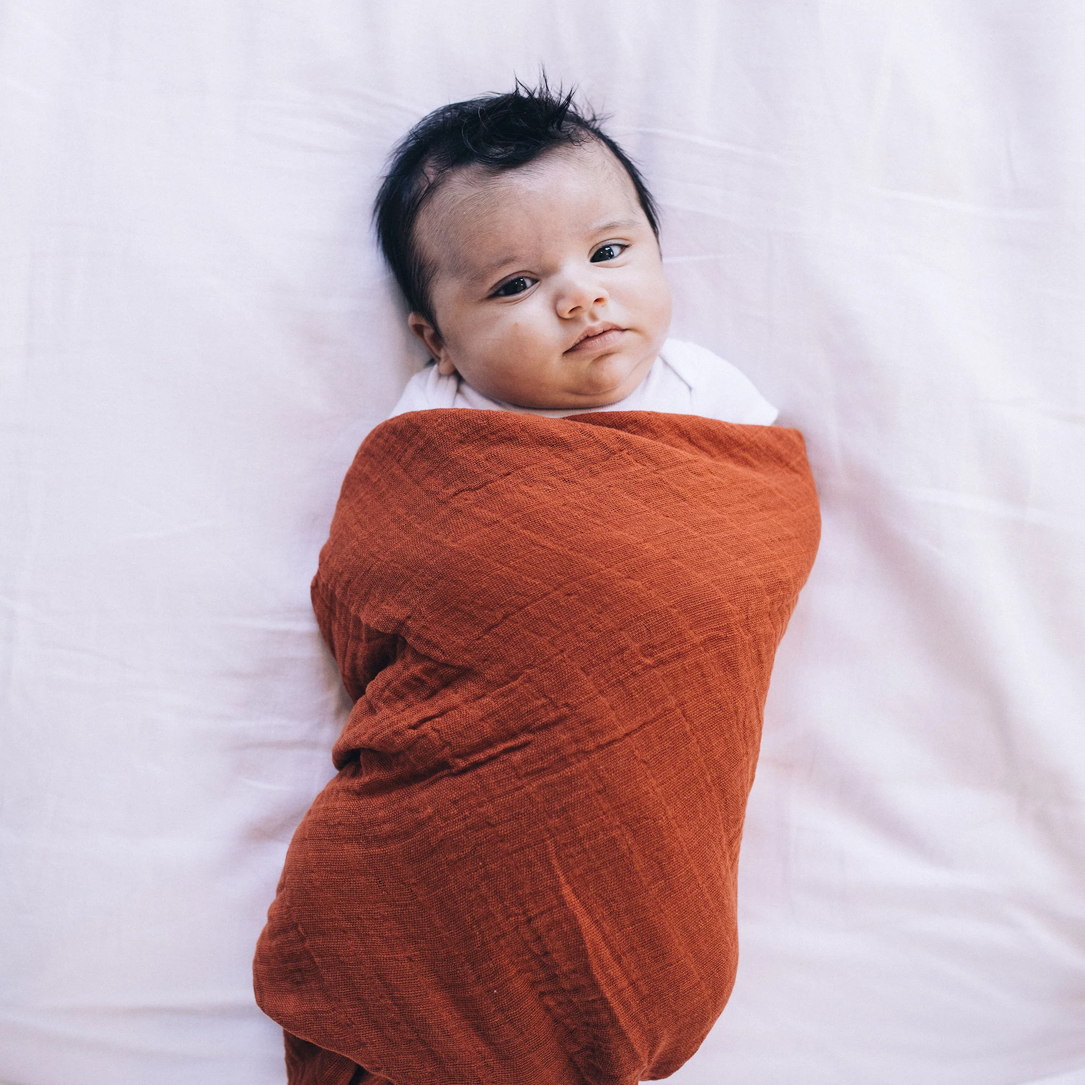 Cotton Muslin Swaddle Blanket 3 Pack - Pressed Petals - Image 10