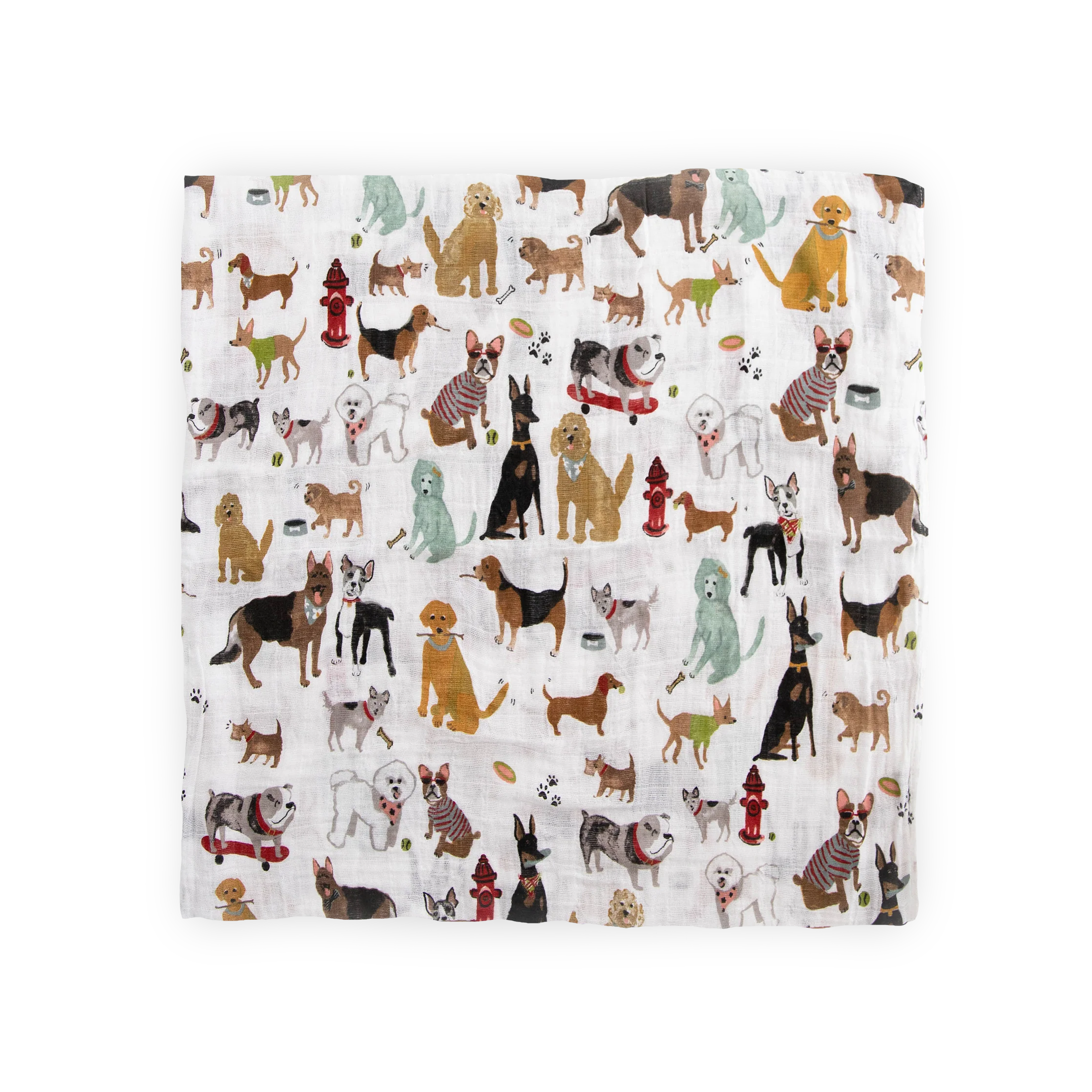 Cotton Muslin Swaddle Blanket - Woof - Image 3
