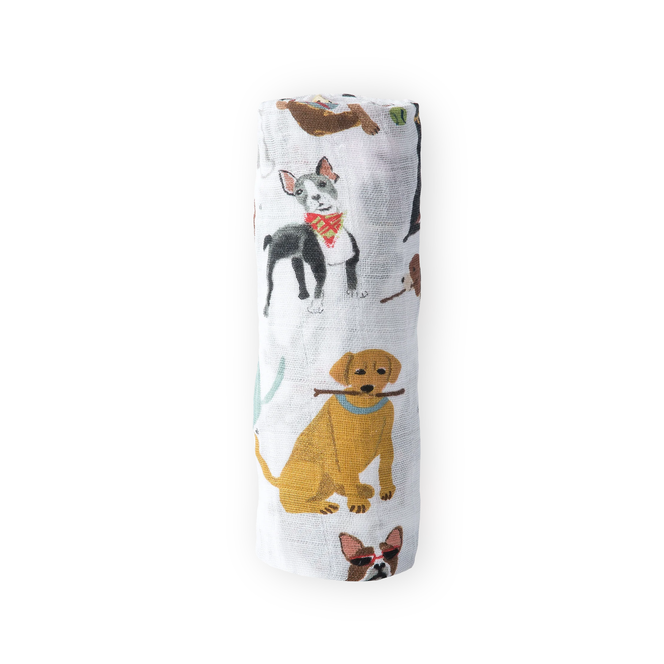 Cotton Muslin Swaddle Blanket - Woof - Image 4