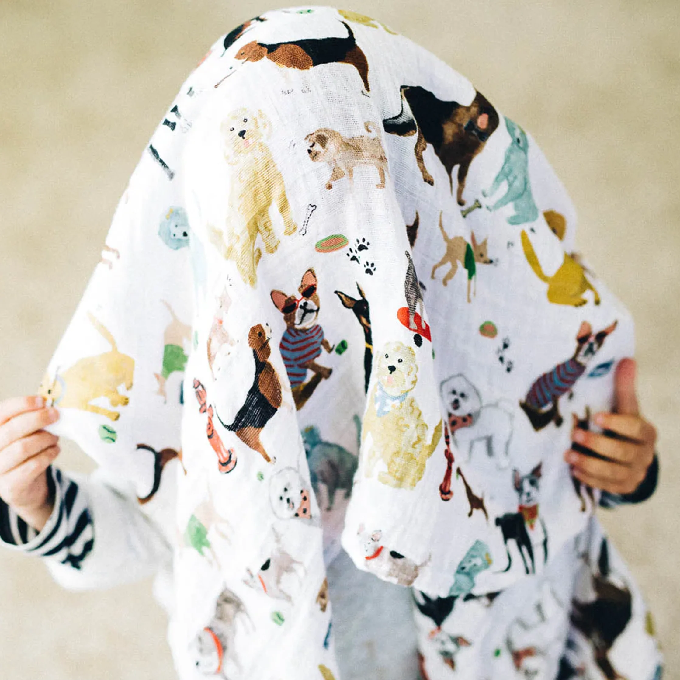 Cotton Muslin Swaddle Blanket - Woof - Image 7