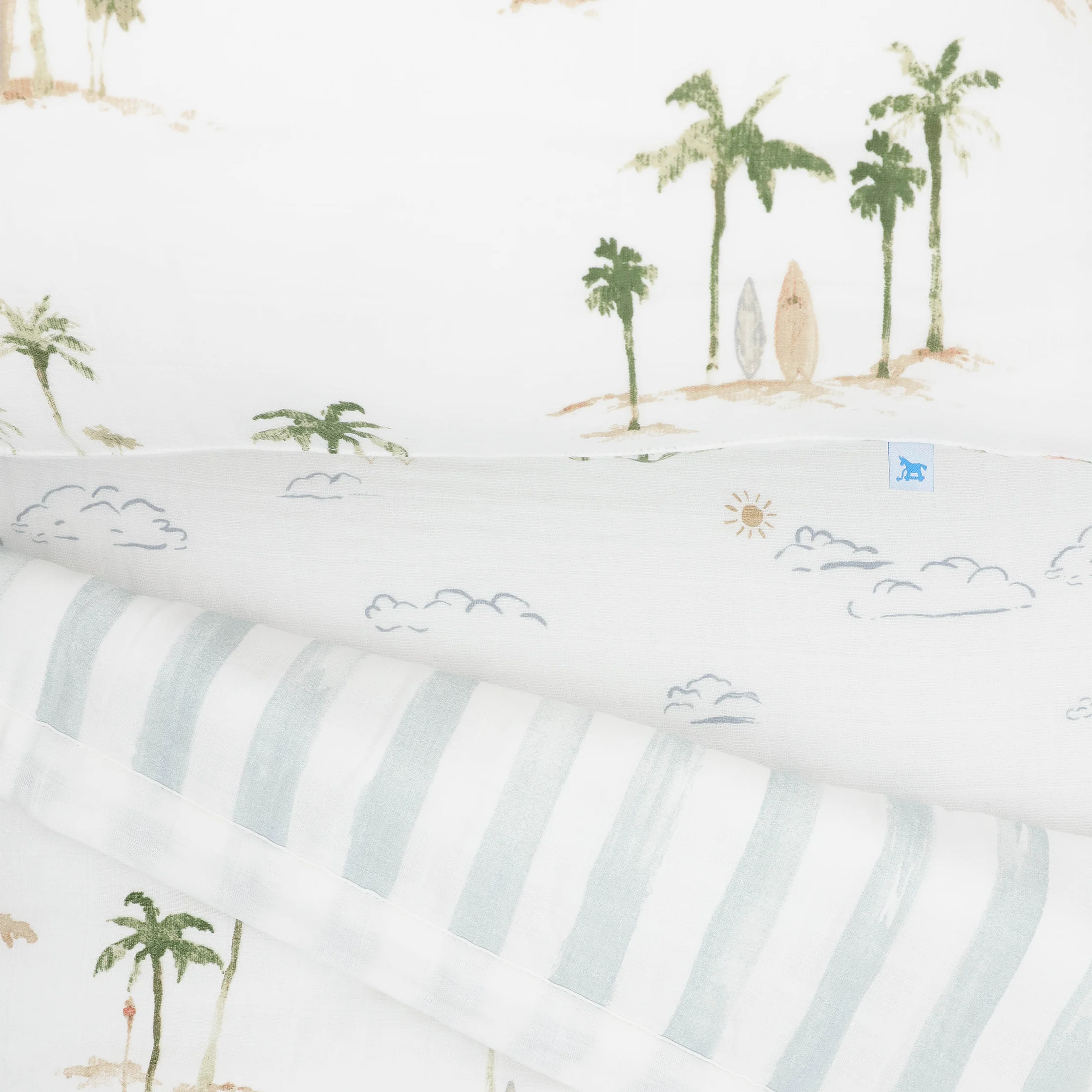 Cotton Muslin Toddler Bedding 3 Piece Set - Palm Paradise - Image 4