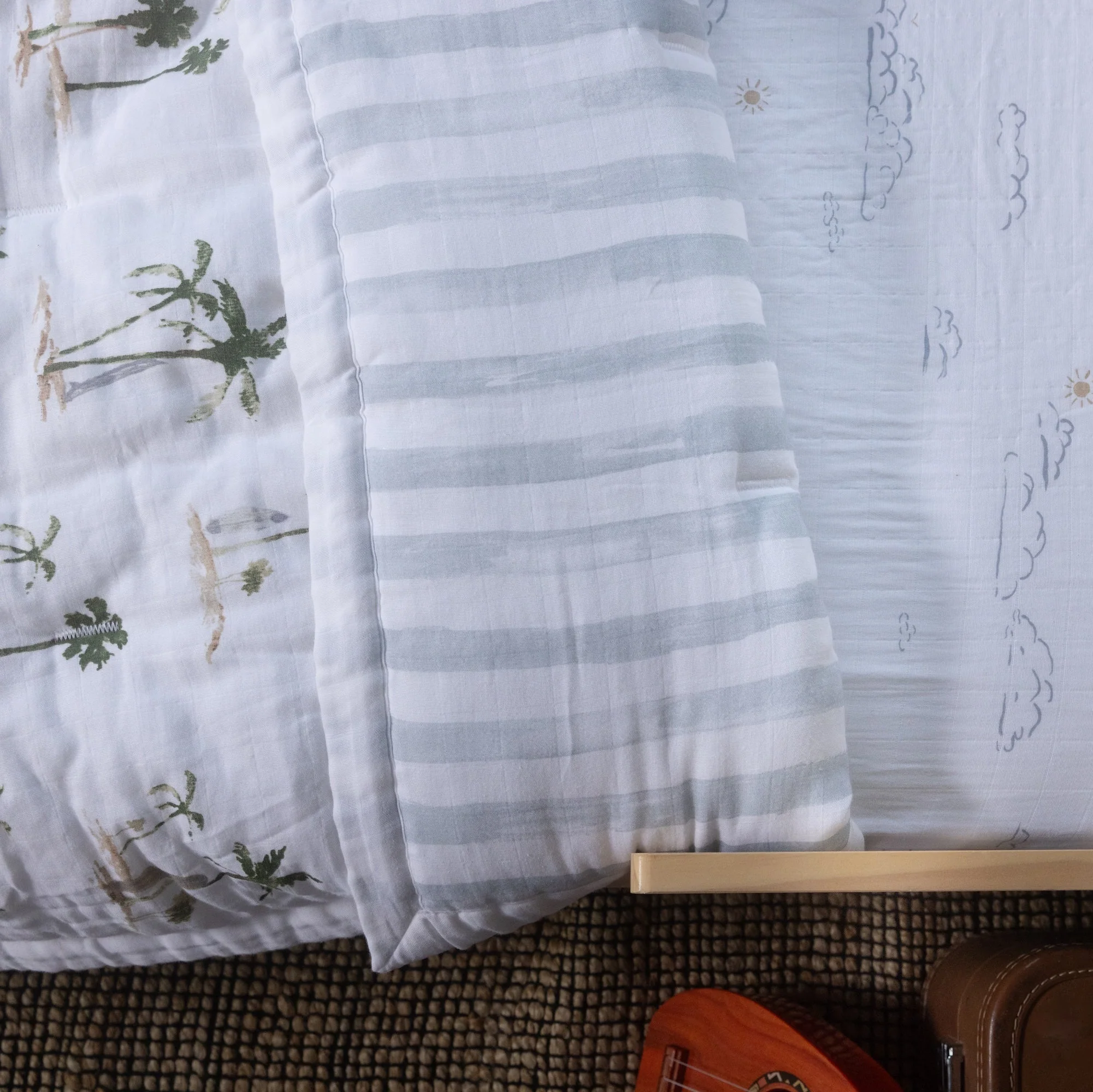 Cotton Muslin Toddler Bedding 3 Piece Set - Palm Paradise - Image 9