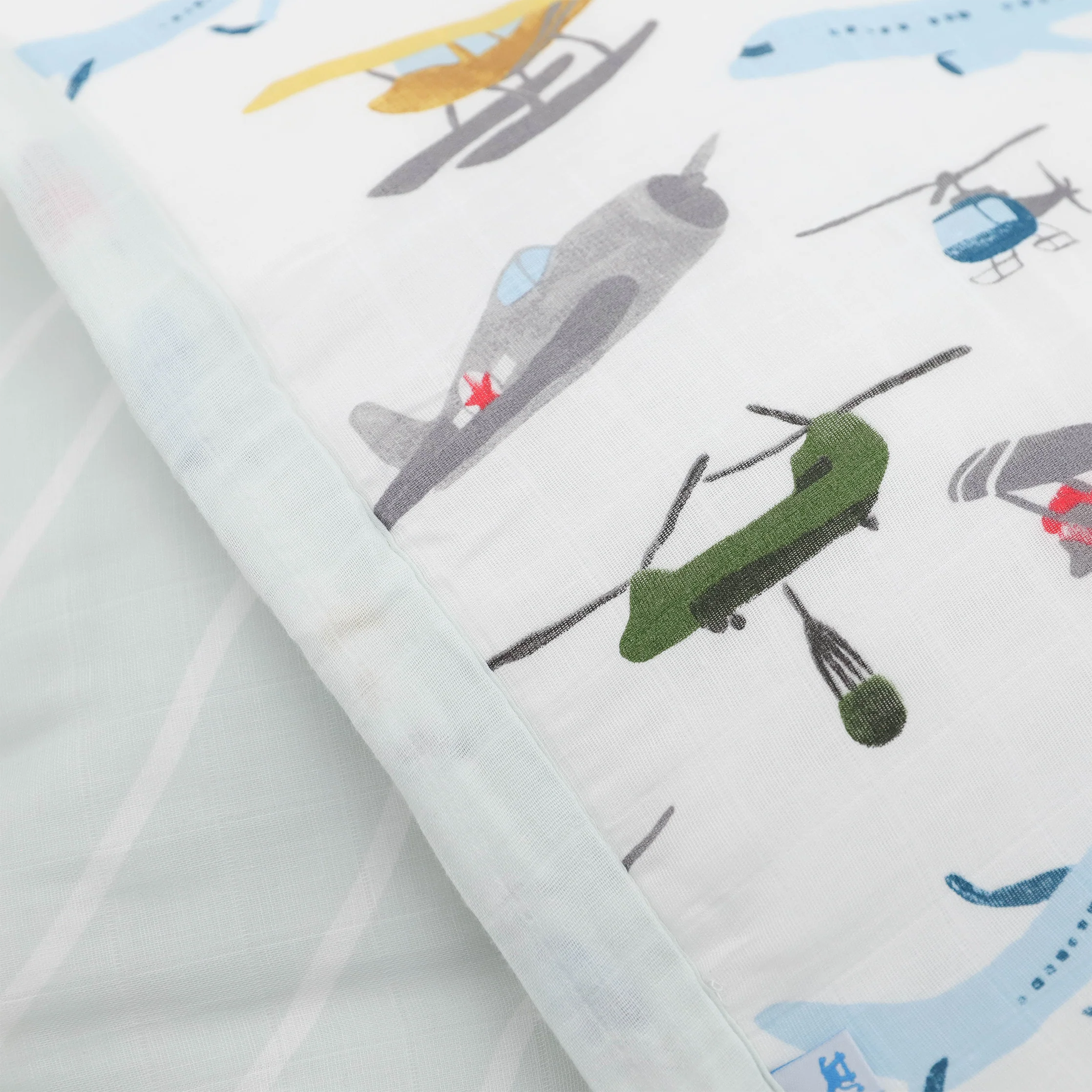 Cotton Muslin Toddler Comforter - Air Show - Image 3