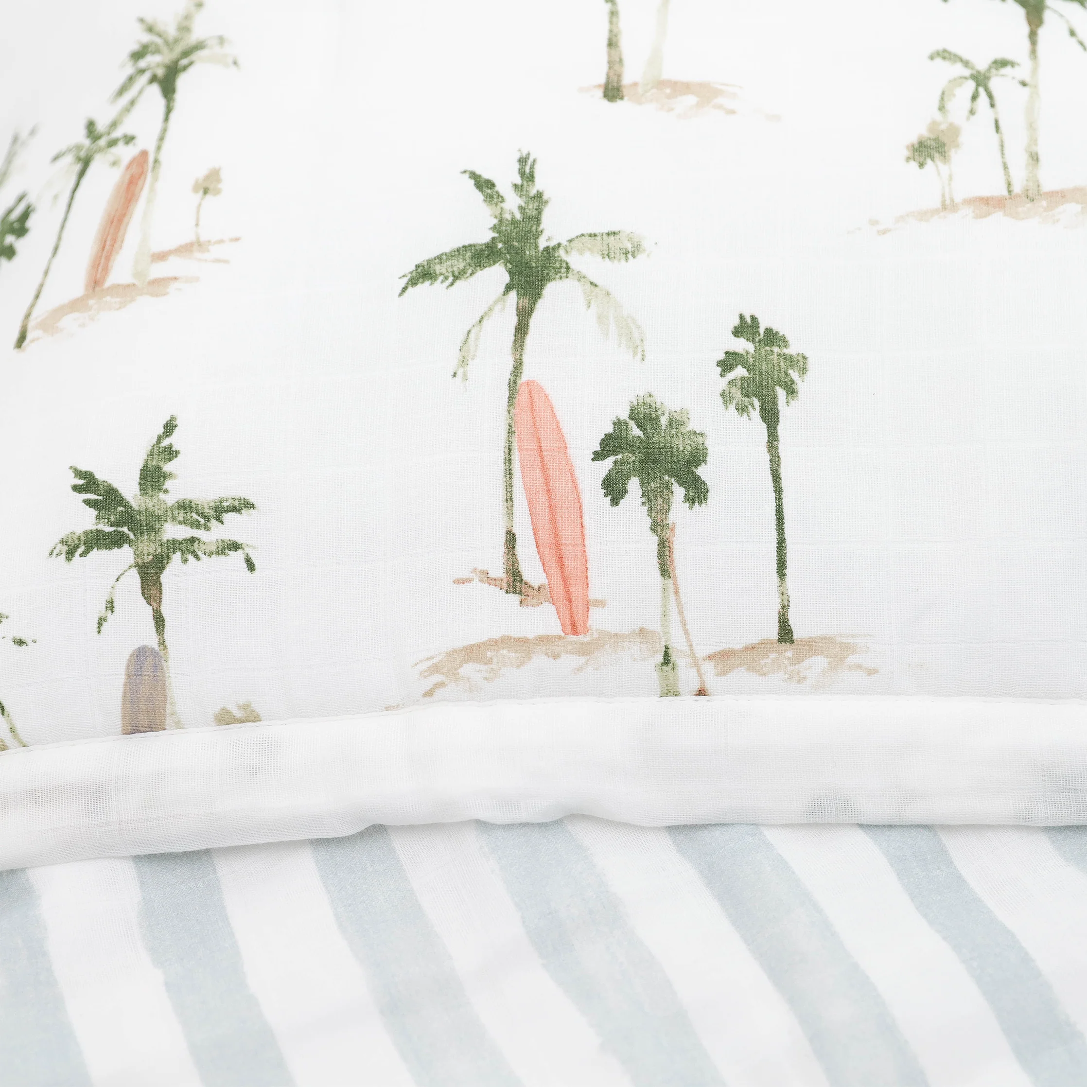 Cotton Muslin Toddler Comforter - Palm Paradise - Image 3