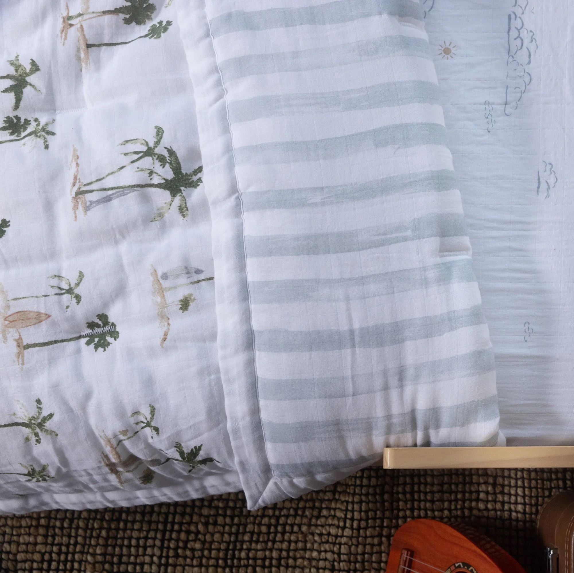 Cotton Muslin Toddler Comforter - Palm Paradise - Image 6