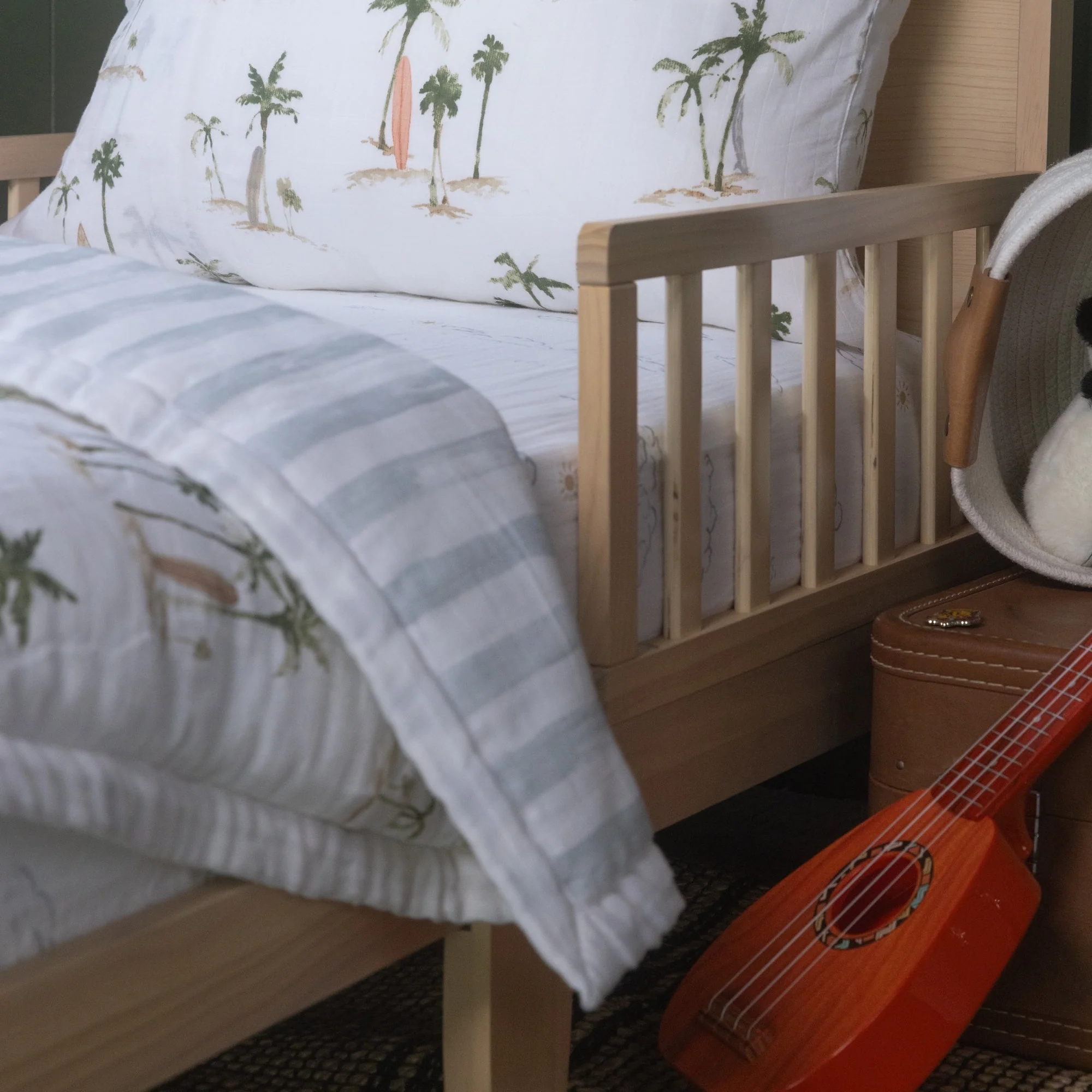 Cotton Muslin Toddler Comforter - Palm Paradise - Image 8