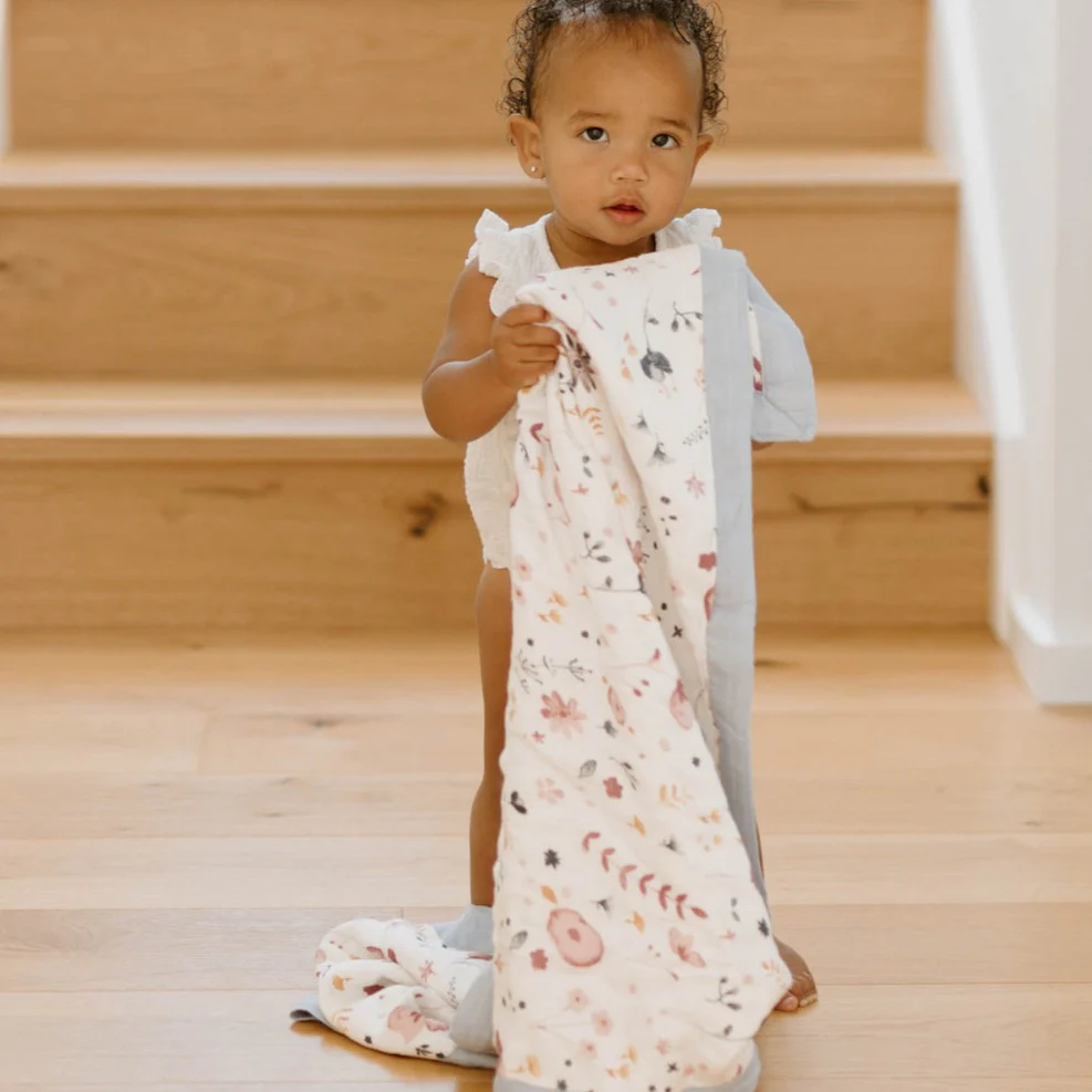 Deluxe Muslin Baby Quilt - Fairy Gardens - Image 4