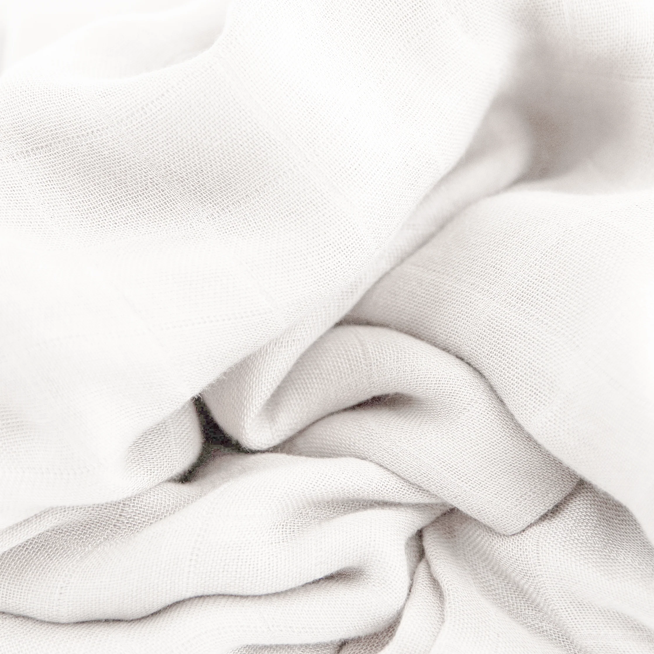 Deluxe Muslin Swaddle Blanket - Plain White - Image 3