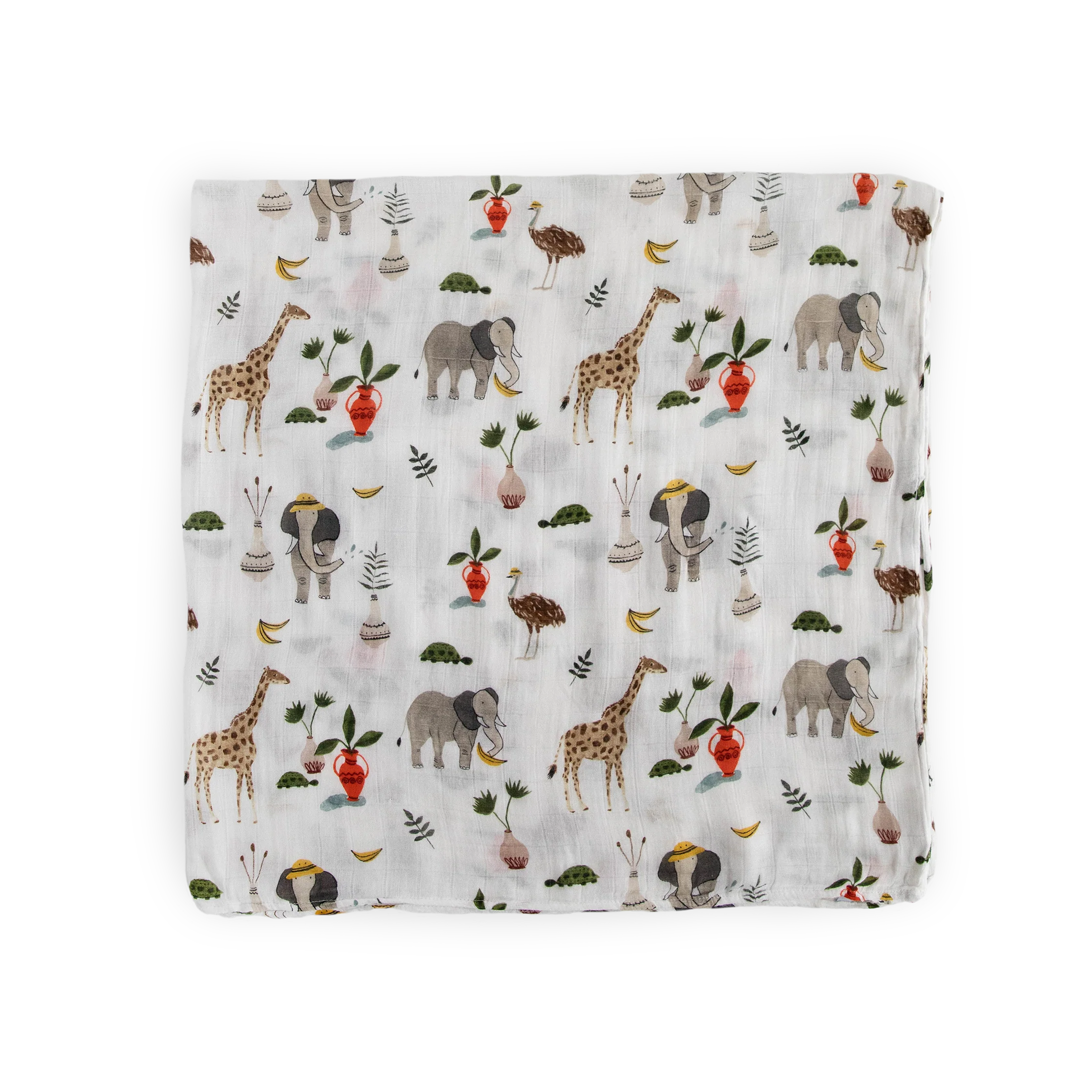 Deluxe Muslin Swaddle Blanket - Safari Social - Image 3