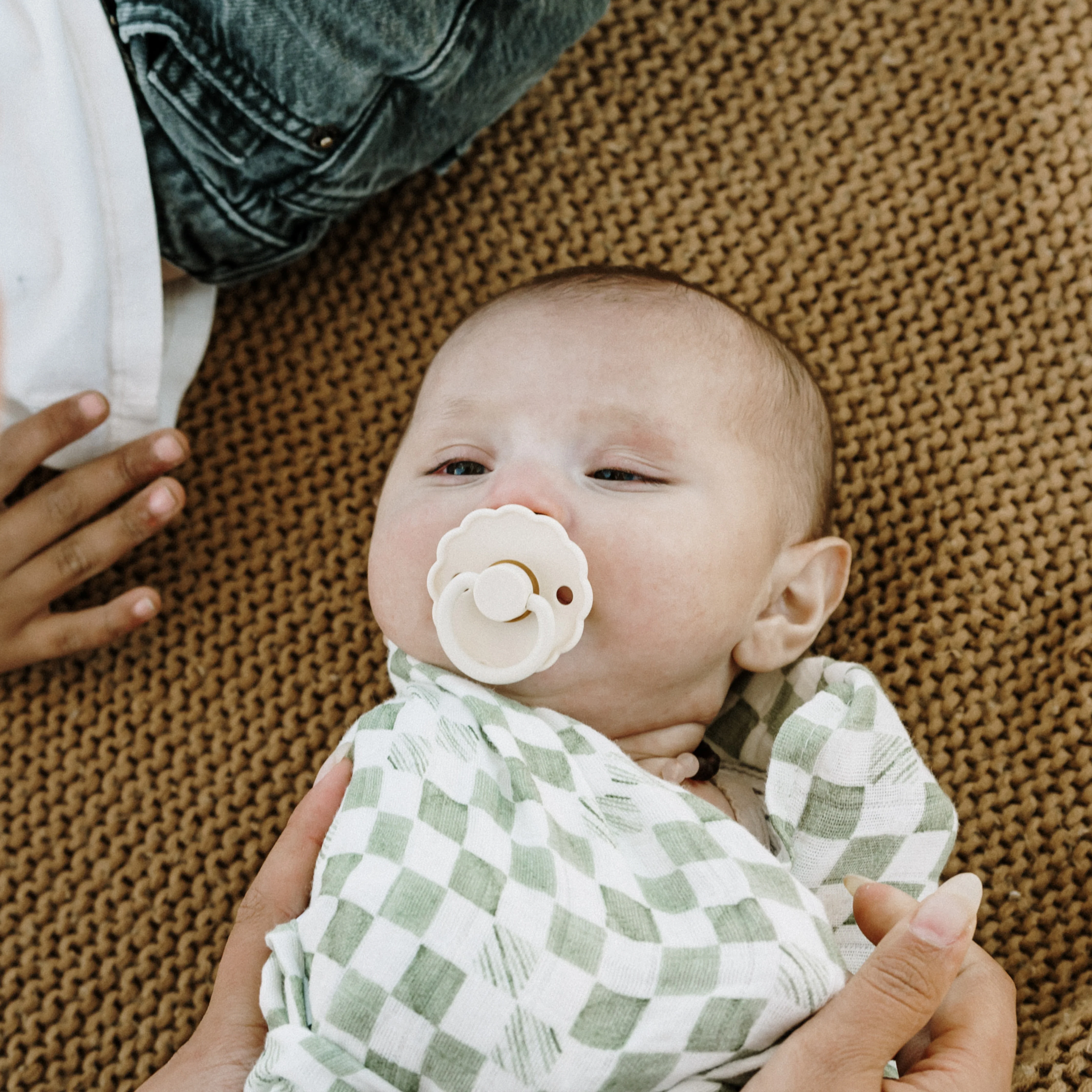 Organic Cotton Muslin Swaddle Blanket 2 Pack - Little Dino - Image 11