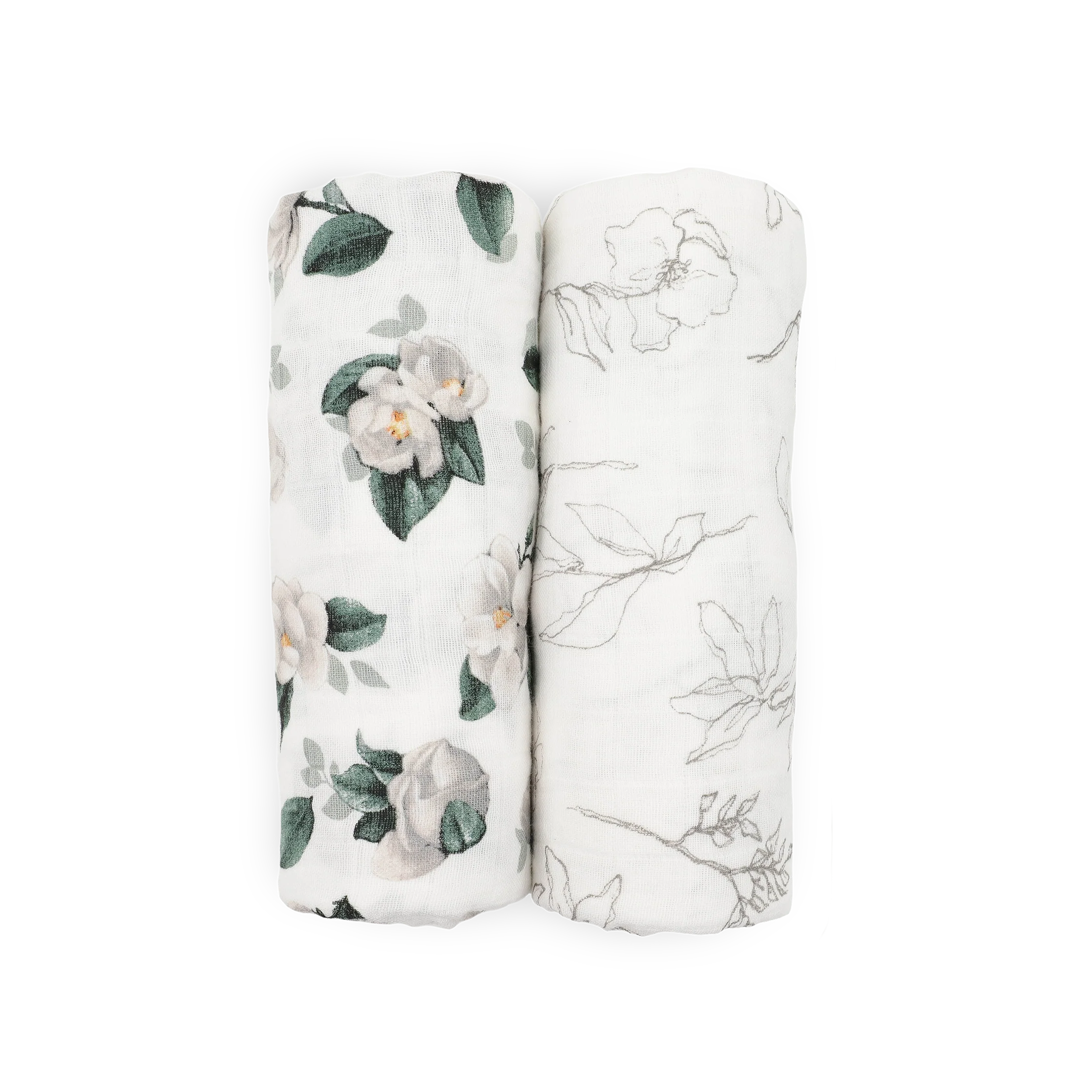 Organic Cotton Muslin Swaddle Blanket 2 Pack - Magnolia - Image 6