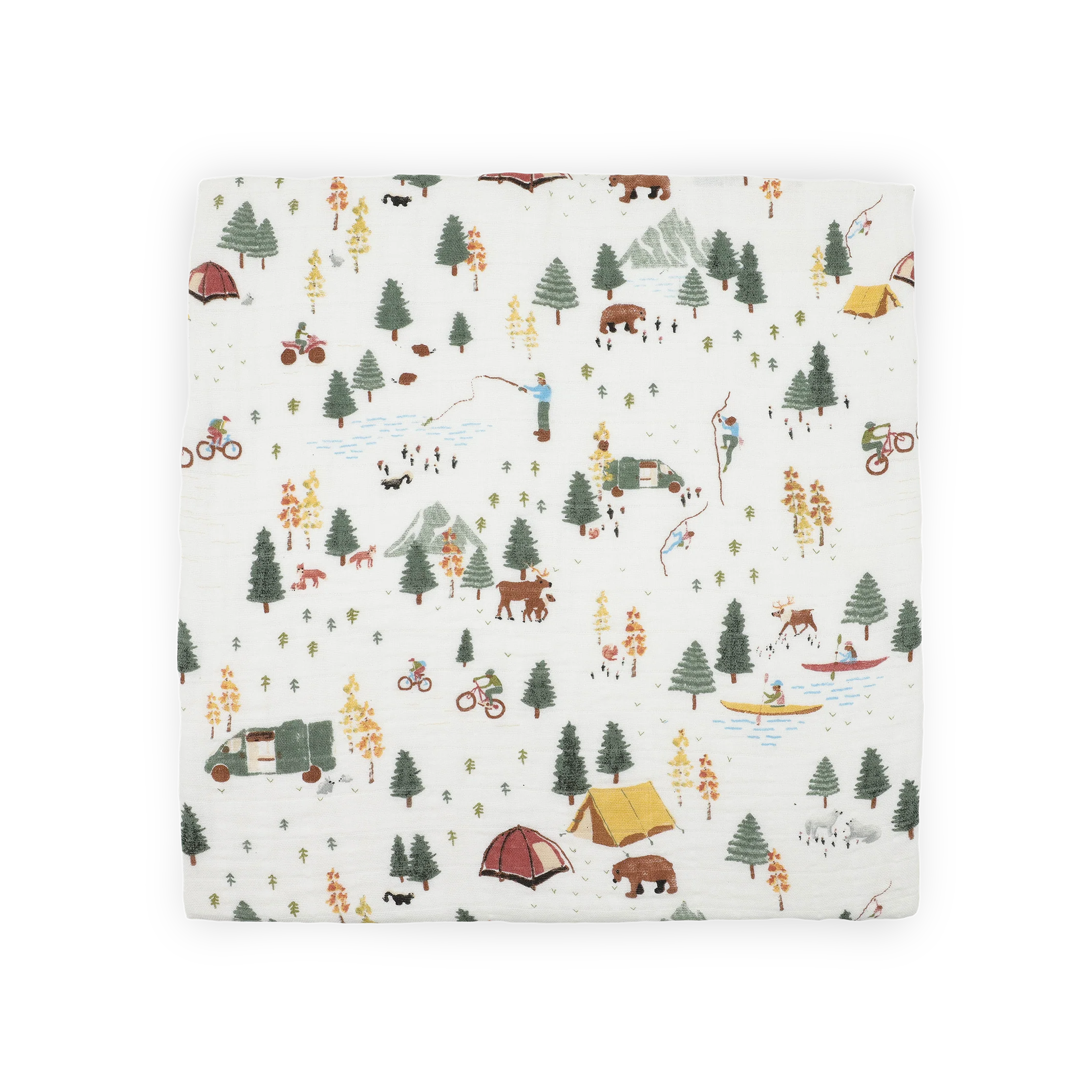 Organic Cotton Muslin Swaddle Blanket - Alpine Adventure - Image 3