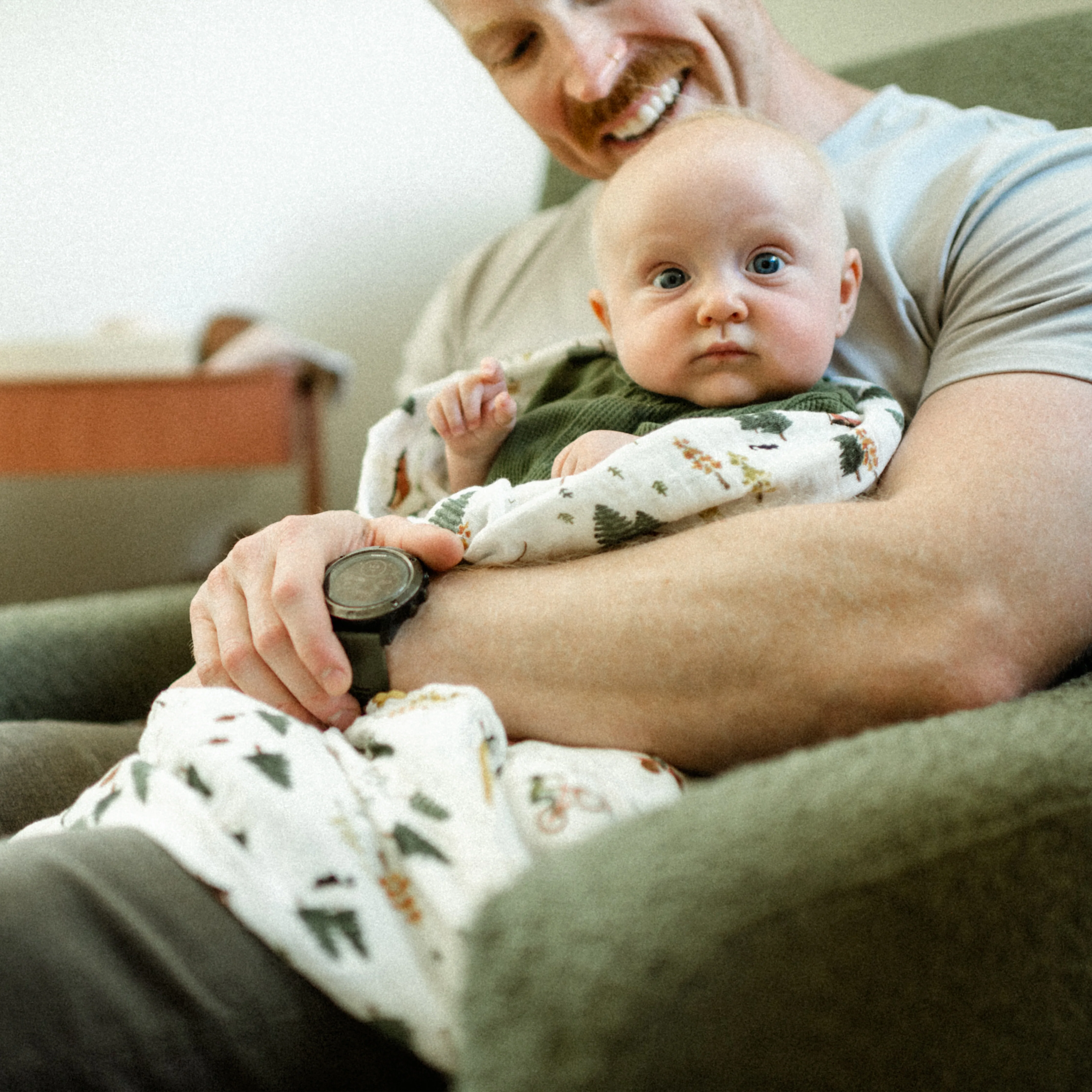 Organic Cotton Muslin Swaddle Blanket - Alpine Adventure - Image 5