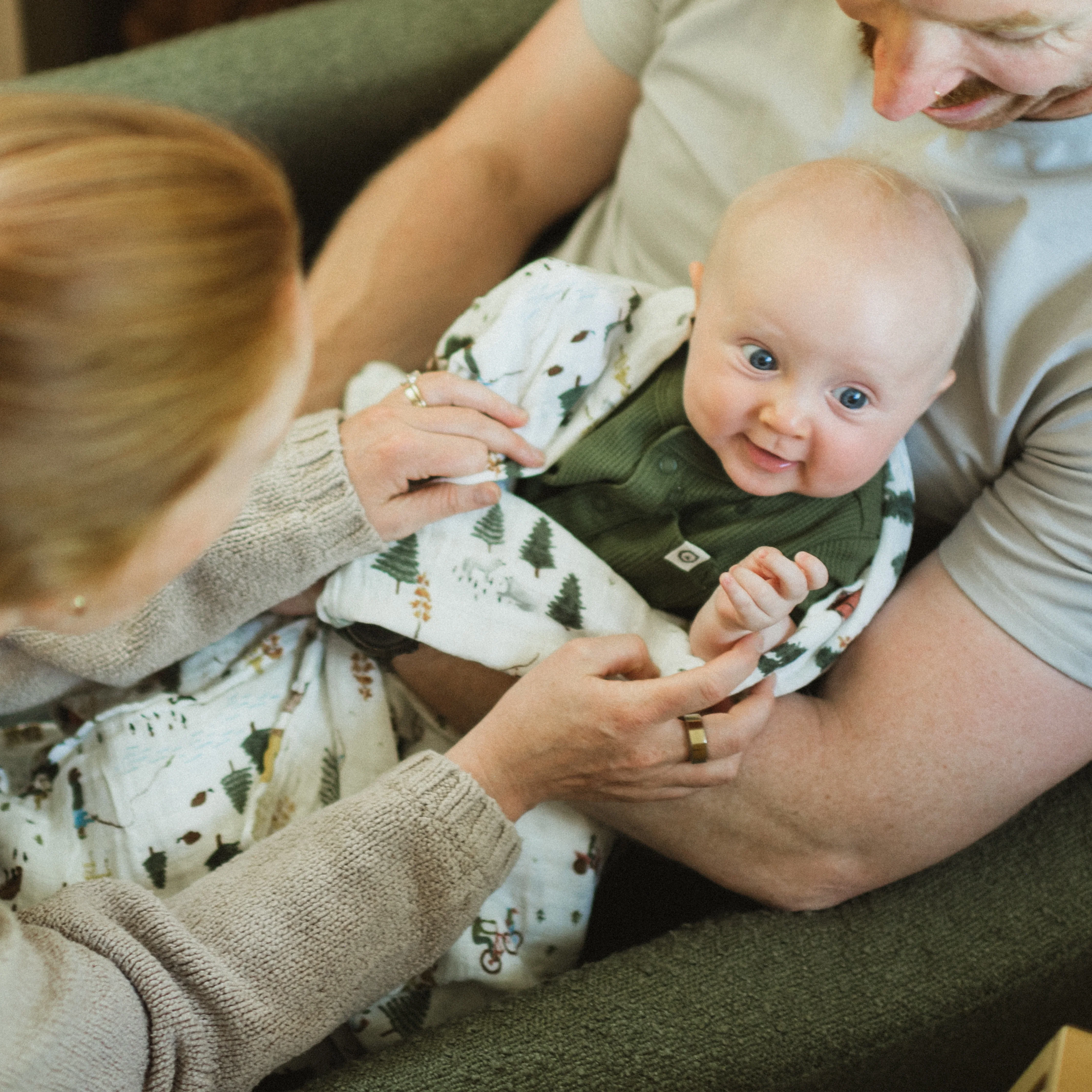 Organic Cotton Muslin Swaddle Blanket - Alpine Adventure - Image 7