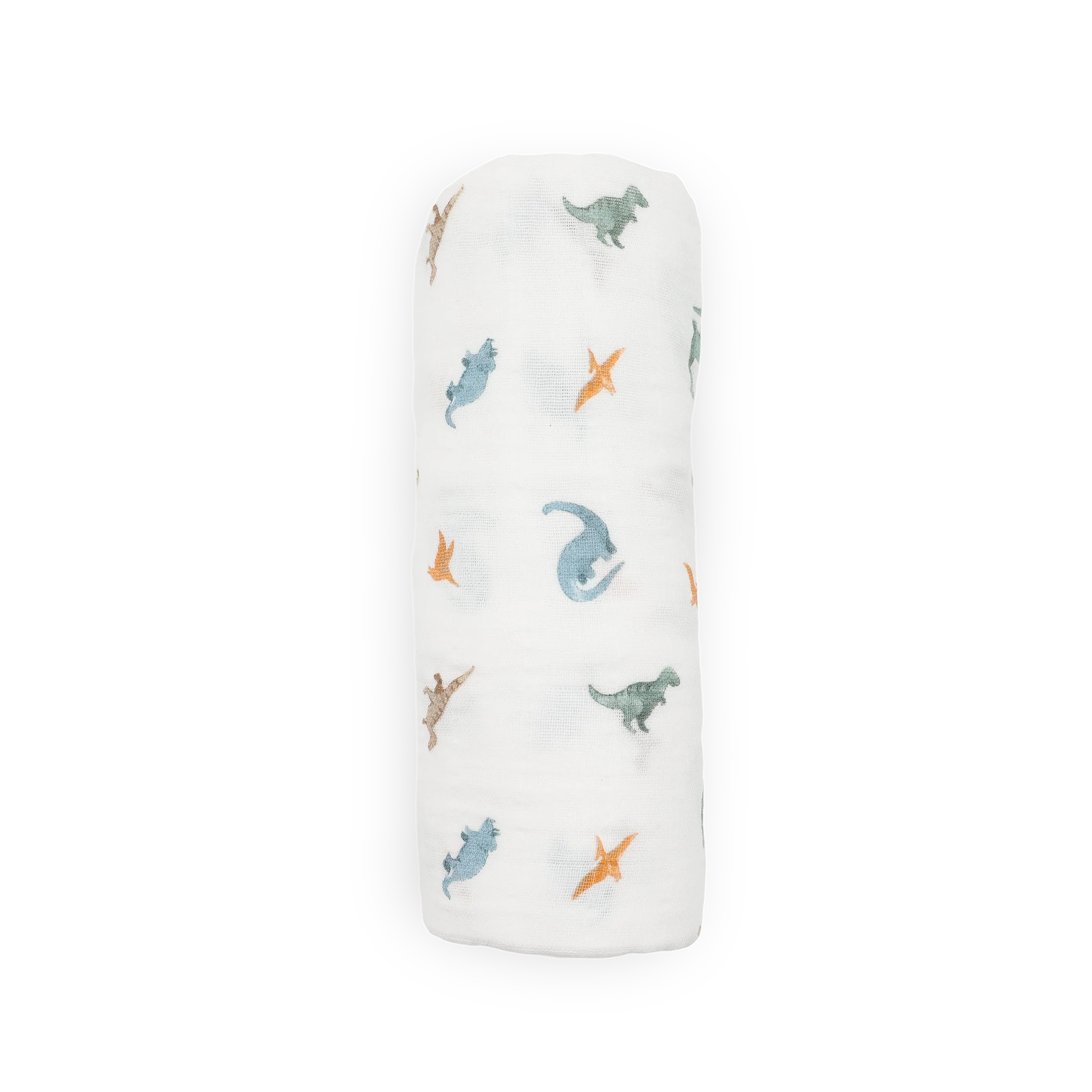 Organic Cotton Muslin Swaddle Blanket - Little Dino - Image 4