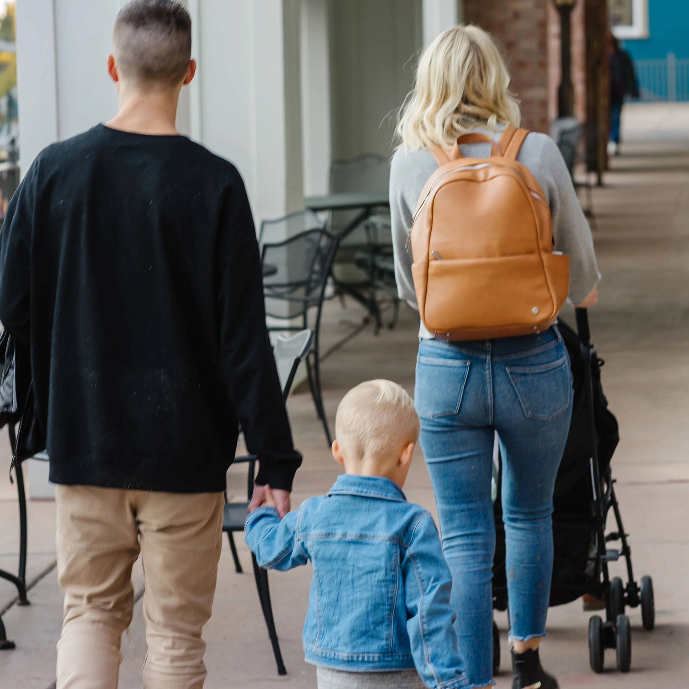 Skyline Backpack Cognac - Gold Hardware - Image 9