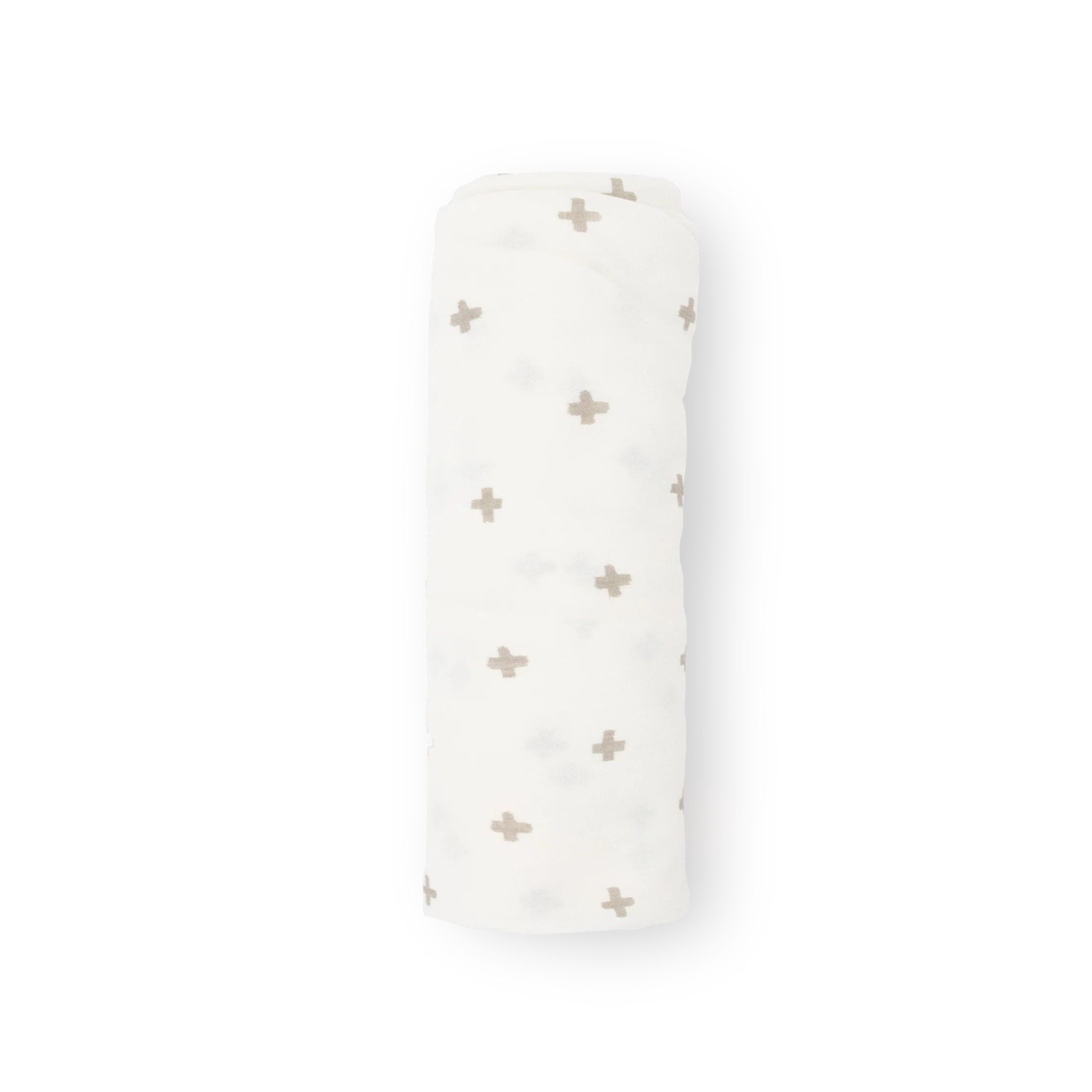 Stretch Knit Swaddle Blanket - Grey Cross - Image 4